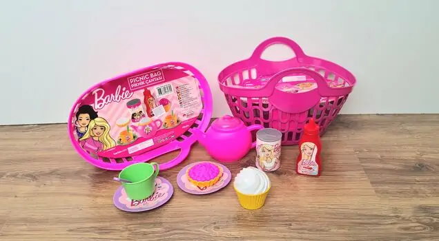 Dede 03474 BARBIE PICNIC BAG სათამაშო სამზარეულოს აქსესუარები, 6 image