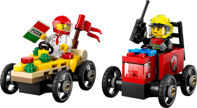 LEGO City 60458 Pizza vs. Fire Truck Race Car Pack, 7 image