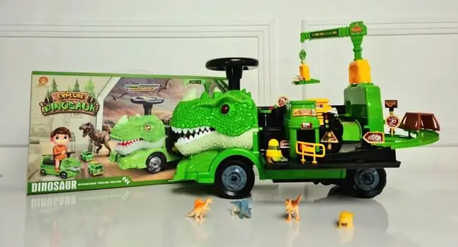 Multifunction Dinosaur Track 2 In 1 ZH918 საბავშვო  მრავალფუნქციური გადასაჯდომი მანქანა