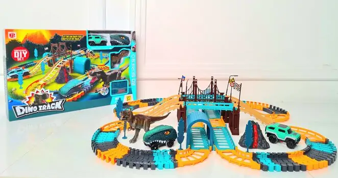 ELECTRIC URBAN RAIL DINO TRACK 888-69 სათამაშო დინოზავრი ტრასებით