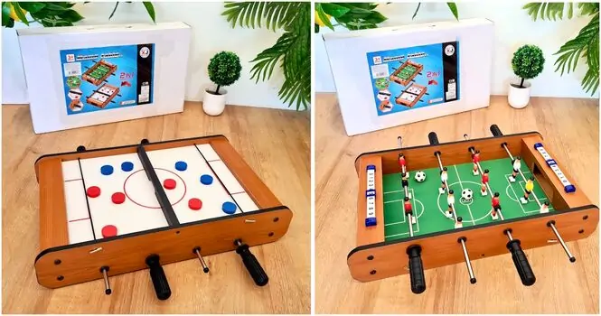 Tabletop Games 2 In 1 Football/Ice Hockey - სამაგიდო ფეხბურთი/ყინულის ჰოკეი, 2 image