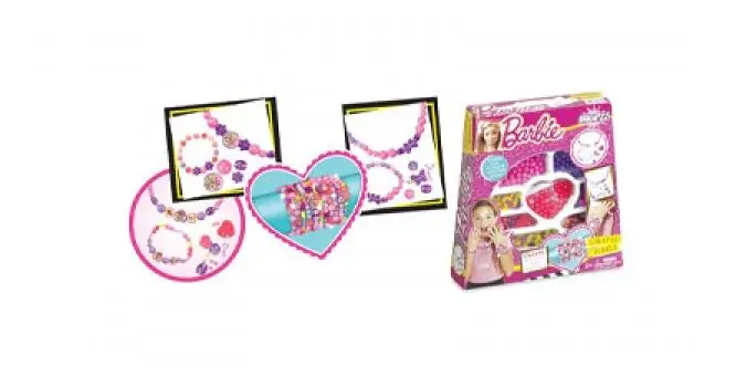 Dede BARBIE BEAD SET (CARRYBAG) აქსესუარების გასაკეთებელი ნაკრები 03179, 3 image
