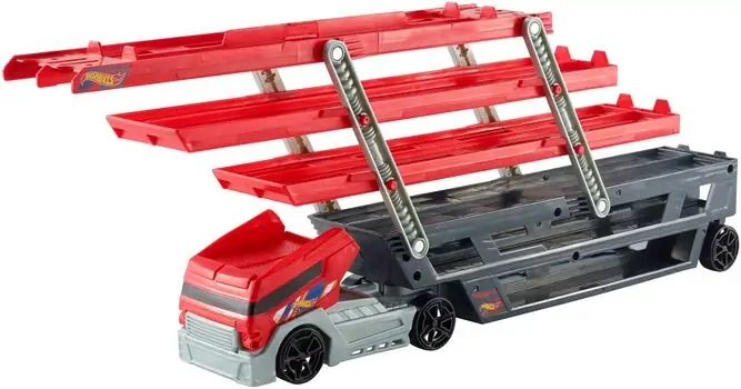 Hot Wheels Hw Mega Hauler Truck CKC09 - მანქანების გადამყვანი მეგა ტრეილერი, 6 image