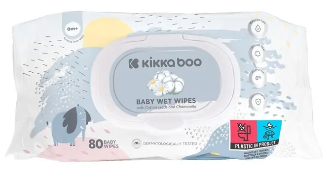 KikkaBoo Baby Wet Wipes Cotton Seeds & Chamomile - საბავშვო სველი ხელსახოცი