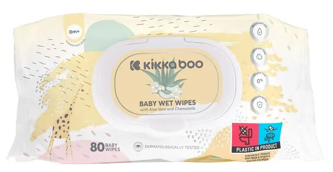 Kikkaboo Baby Wet Wipes Aloe Vera & Chamomile - საბავშვო სველი ხელსახოცი
