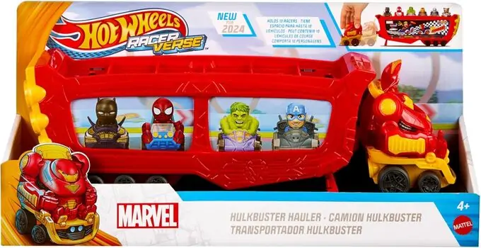 Hot Wheels HRY02 RacerVerse Marvel Hulkbuster Hauler - ჰოთ ვილსის მანქანების ნაკრები
