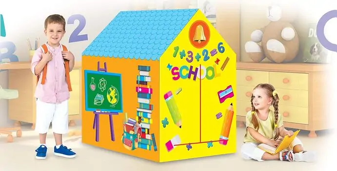 School House Play Tent - საბავშვო სათამაშო კარავი, 2 image