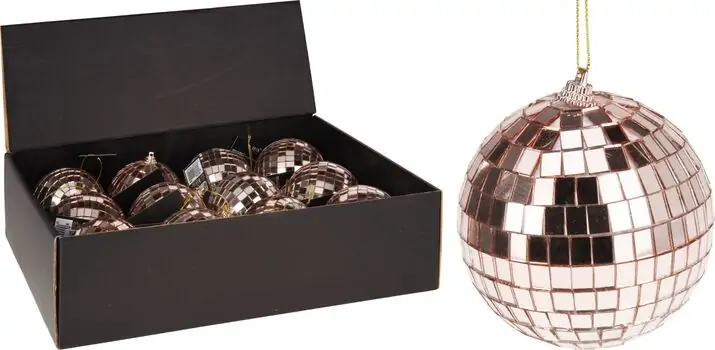 Christmas Balls Set Disco Style 8cm  ნაძვის ხის სათამაშოები