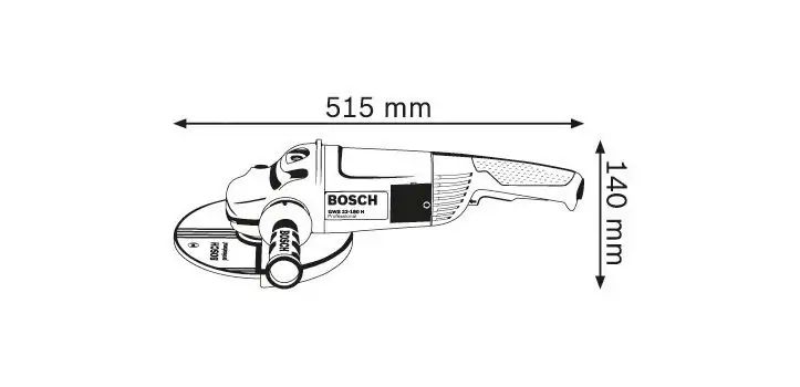 კუთხსახეხი BOSCH GWS 22-180 H 0601881103, 2 image