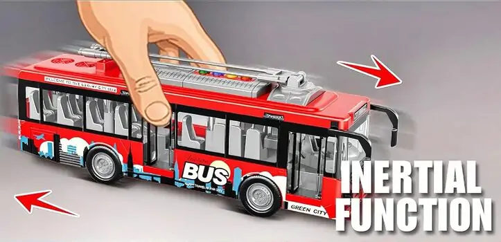 City Bus With Music And Light - სათამაშო ქალაქის ავტობუსი, 6 image