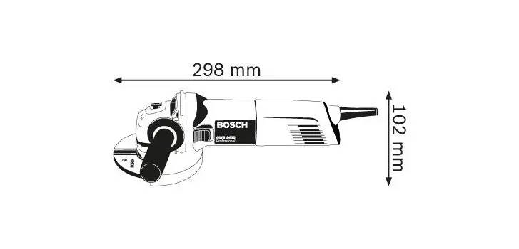 კუთხსახეხი BOSCH GWS 1400 0601824800, 2 image