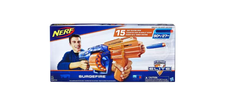 NERF N-STRIKE SURGEFIRE E0011 ბლასტერი რბილი ტყვიებით, 2 image