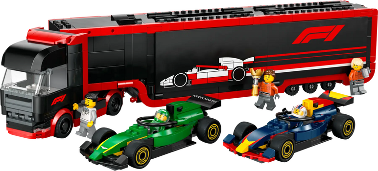 LEGO City 60445 F1® Truck with RB20 & AMR24 F1® Cars, 5 image