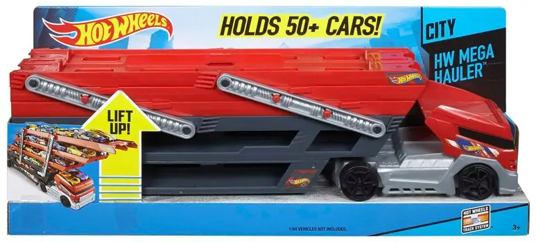 Hot Wheels Hw Mega Hauler Truck CKC09 - მანქანების გადამყვანი მეგა ტრეილერი