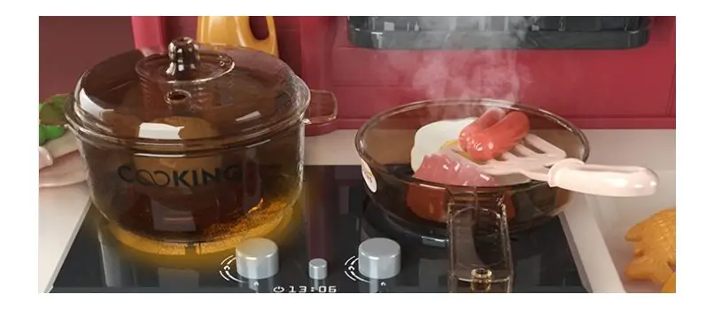 Western Kitchen Set Red 858B ფუნქციური საბავშვო სამზარეულო, 14 image
