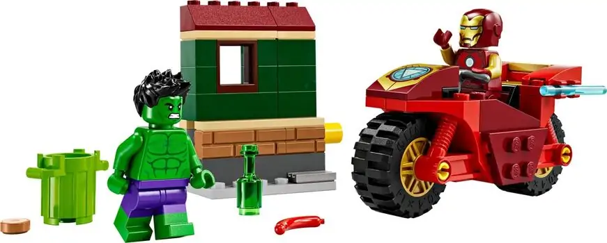 Lego Super Heroes 76287 Iron Man with Bike and The Hulk, 2 image