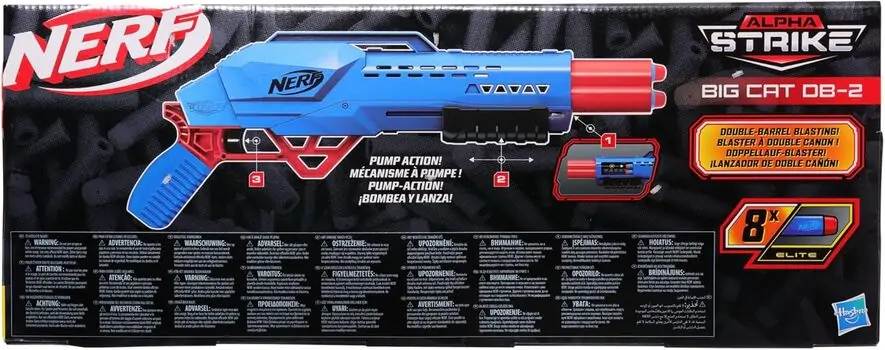 Nerf Alpha Strike Big Cat DB-2 Blaster - სათამაშო თოფი, 4 image
