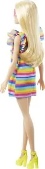 Barbie Doll Fashionista with Blond Hair, Braces, Rainbow Dress  - ბარბის თოჯინა, 5 image