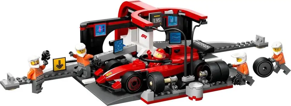 Lego City 60443 F1® Pit Stop & Pit Crew with Ferrari Car, 2 image